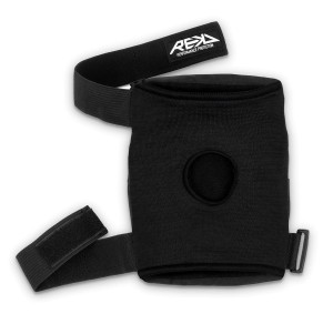 RKD600 REKD Heavy Duty Pad Set Black Elbow Pads Back Unstrapped.jpg